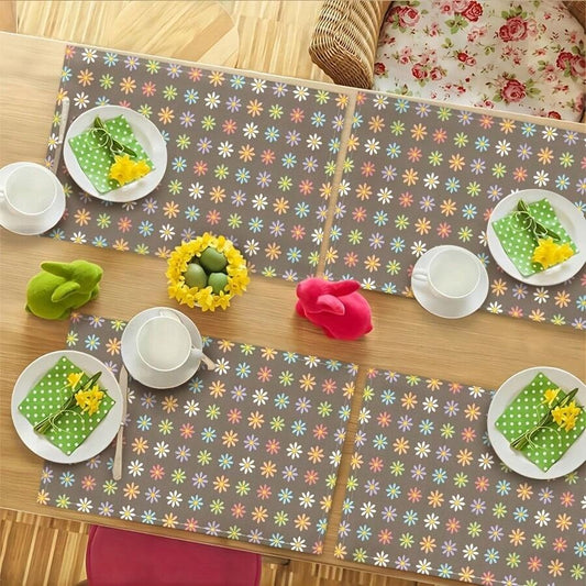 Tovaglietta, tovaglietta in lino minimal e stilosa con linee, rende la sala da pranzo fresca, tovaglietta da festa, tovaglietta per alimenti, sottopentola termoisolante, decorazione sala da pranzo, tappetino da picnic all'aperto.