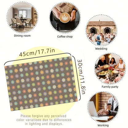 Tovaglietta, tovaglietta in lino minimal e stilosa con linee, rende la sala da pranzo fresca, tovaglietta da festa, tovaglietta per alimenti, sottopentola termoisolante, decorazione sala da pranzo, tappetino da picnic all'aperto.