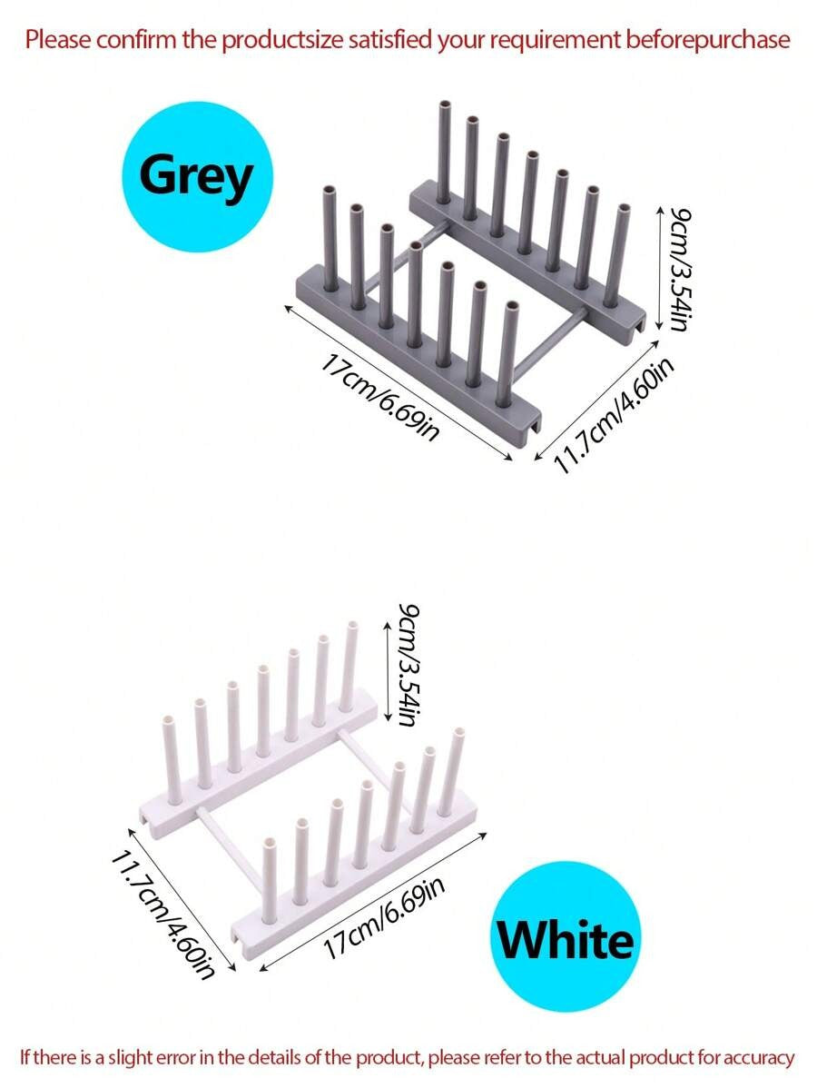 Organizer da cucina rimovibile - Supporto per piatti in plastica, Porta-coperchi, Scolapiatti per armadietto domestico - Rastrelliera per stoviglie rimovibile