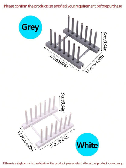 Organizer da cucina rimovibile - Supporto per piatti in plastica, Porta-coperchi, Scolapiatti per armadietto domestico - Rastrelliera per stoviglie rimovibile