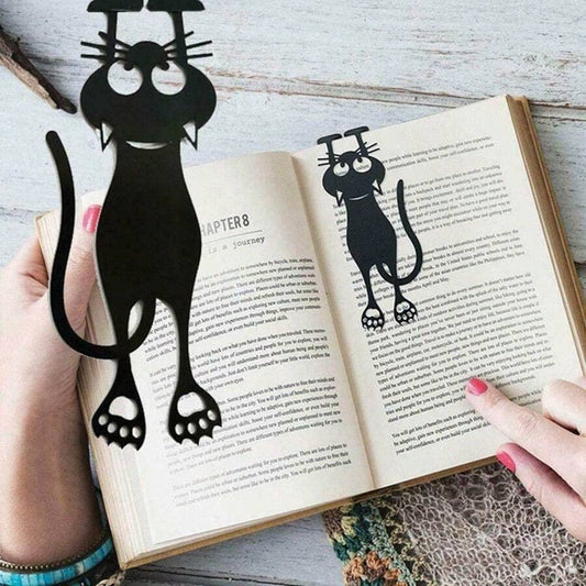 Segnalibri in acrilico a forma di gattino nero, segnalibri creativi e cavi, segnalibri a forma di gattino, per forniture scolastiche, per il ritorno a scuola