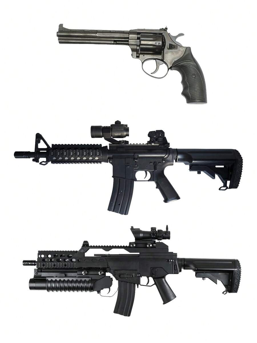 Rea 3D Gun, adesivi riutilizzabili autoadesivi in PVC per pareti e mobili, design realistico a weapon di fucile e pistola HK416, decorazione militare per la casa