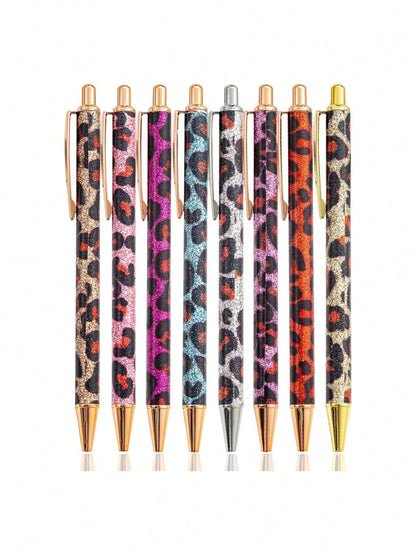 Penna a sfera con paillettes in metallo, penna a palloncino per ufficio, articoli di cartoleria e pubblicità, regalo a forma di pallino con polvere d'oro adatto per l'apprendimento in ufficio