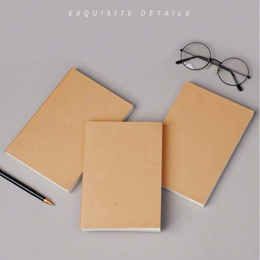 Taccuino in carta kraft vintage spessa, taccuino portatile, taccuino bianco, taccuino bianco più spesso per studenti, taccuino pratico per schizzi, taccuino vintage