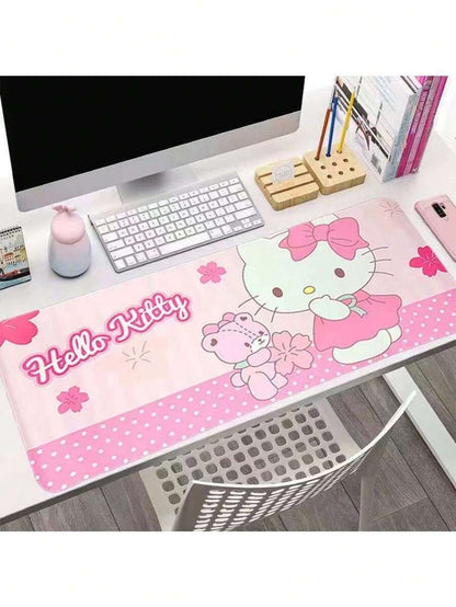 Tappetino da scrivania in cartoni animati grande, tappetino per il mouse e i pasti da ufficio in PVC rettangolare, tappeto antifuga e antiscivolo per la scuola