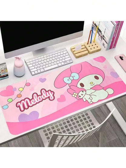 Tappetino da scrivania in cartoni animati grande, tappetino per il mouse e i pasti da ufficio in PVC rettangolare, tappeto antifuga e antiscivolo per la scuola