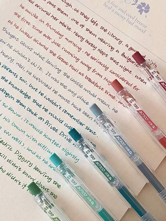 penne gel colorate di grande capacità Languo, penne per scarabocchi multicolore non trasparenti, stile semplice e carino Ins Morandi, colori caramella multicolore, penne per planner,