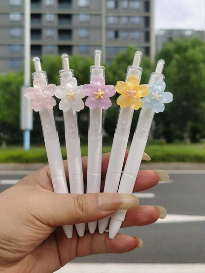 10 pezzi/set Penne gel cancellabili creative e carine con cartoni animati casuali da 0,5 mm, penne termiche cancellabili per studenti, per forniture scolastiche, per il ritorno a scuola