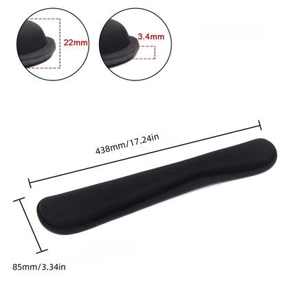 Poggiapolsi per tastiera, poggiapolsi per tastiera in memory foam, poggiapolsi per tastiera in fibra liscia, set ergonomico di poggiapolsi per tastiera e mouse, per digitare facilmente e alleviare il disagio della mano