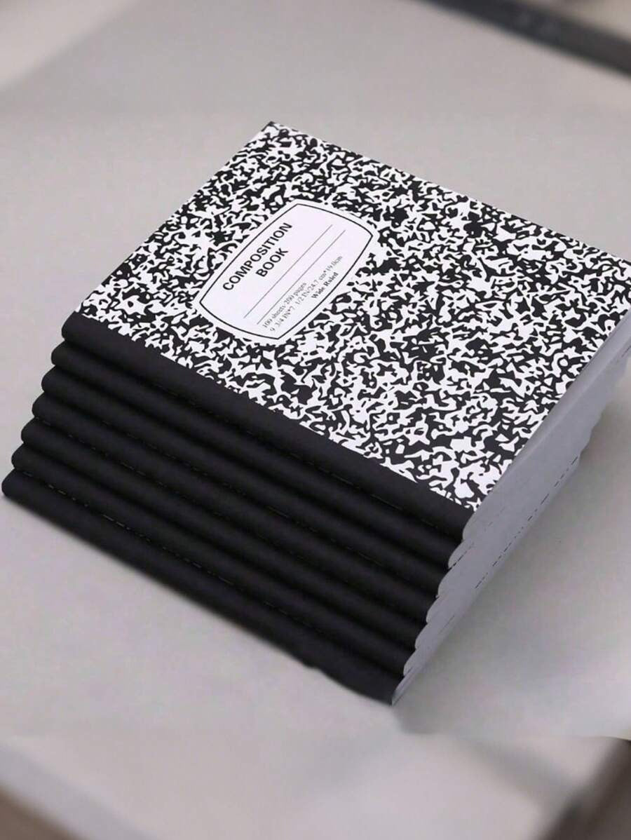 Quaderno con copertina rigida in stile floreale nero, carta spessa, foderato, adatto per studenti e lavoratori d'ufficio per il ritorno a scuola