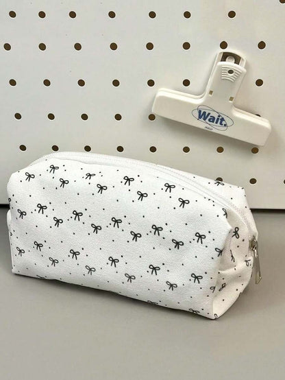 set di cancelleria, borsa portapenne di grande capacità, cancelleria per ricevere pacchi, penna gel 0,5 mm, 8 pezzi, inchiostro nero, punta fine con impugnatura comoda, asciugatura rapida, utilizzata per diari, note, forniture scolastiche