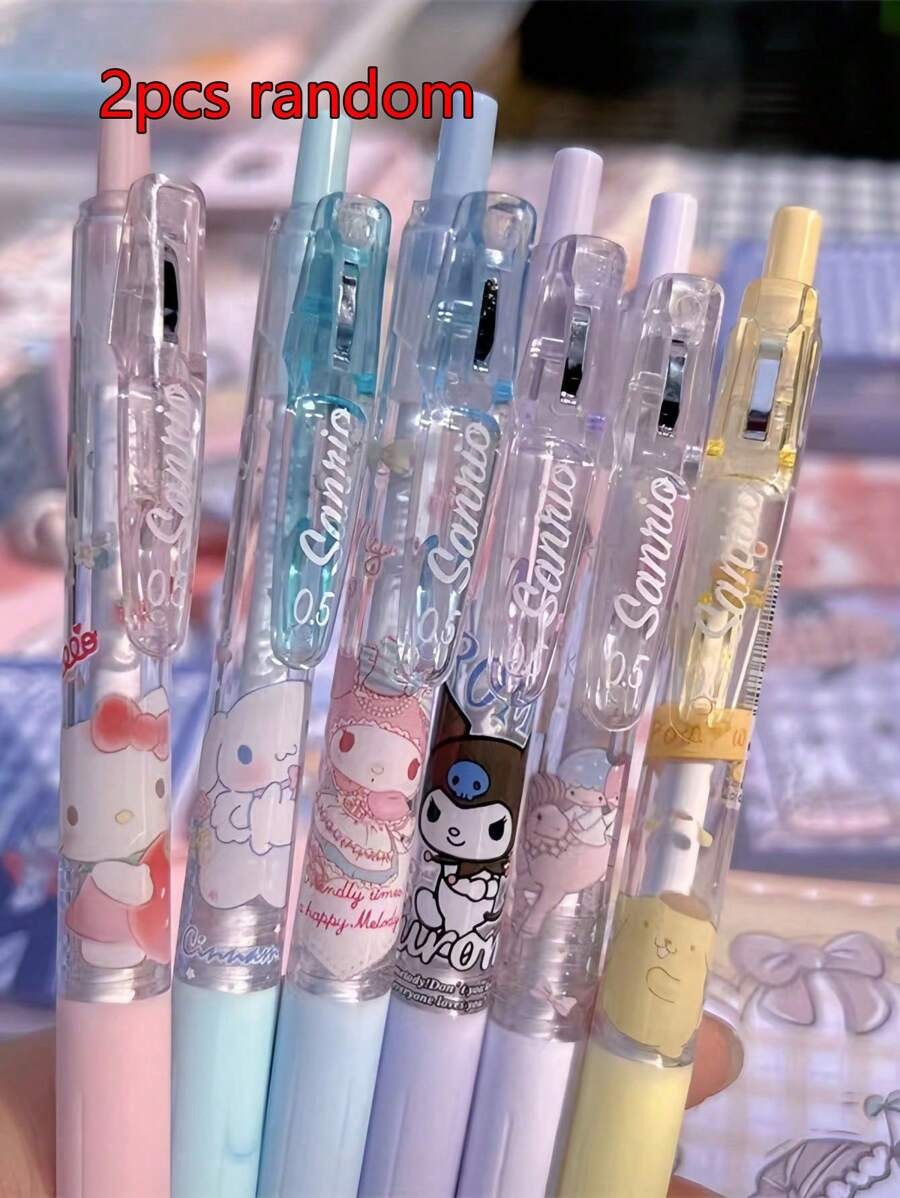 set di cancelleria, borsa portapenne di grande capacità, cancelleria per ricevere pacchi, penna gel 0,5 mm, 8 pezzi, inchiostro nero, punta fine con impugnatura comoda, asciugatura rapida, utilizzata per diari, note, forniture scolastiche