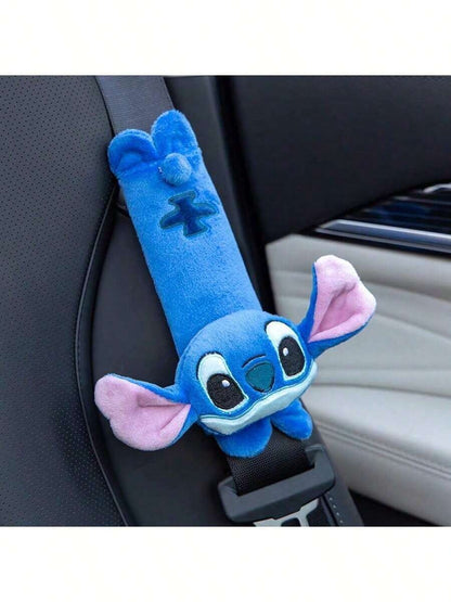 Copertura morbida per cintura di sicurezza auto Stitched - Copertura protettiva anti-pizzicamento per le spalle, accessori per auto per donne, organizer da viaggio, elementi essenziali per il ritorno a scuola