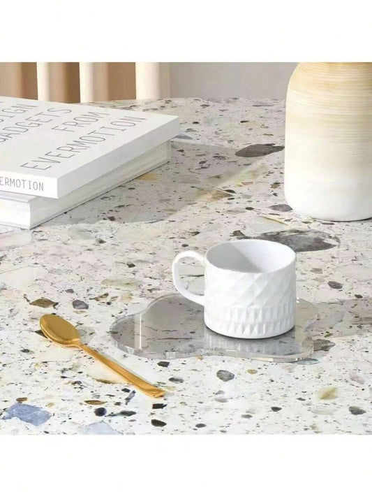 Sottobicchiere in acrilico trasparente a forma di nuvola creativa - resistente al calore, antiscivolo, adatto per tazze di caffè e tè, ottimo per la decorazione domestica e per la ristorazione