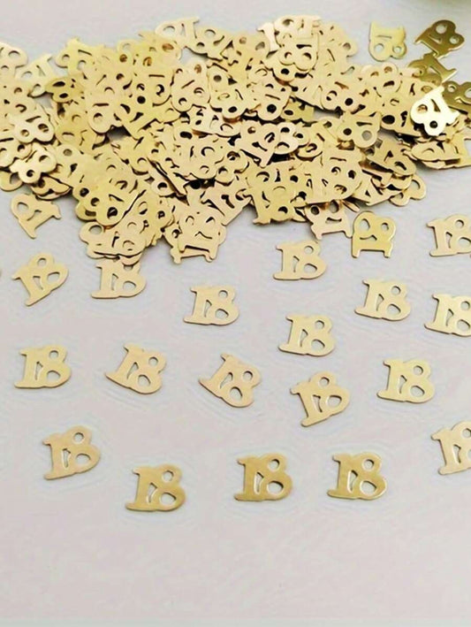 pezzi di coriandoli di carta, decorazioni di coriandoli di carta per il 18° anniversario, decorazioni per il tavolo del compleanno