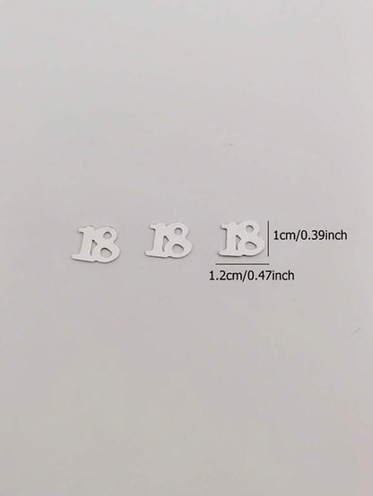 pezzi di coriandoli di carta, decorazioni di coriandoli di carta per il 18° anniversario, decorazioni per il tavolo del compleanno