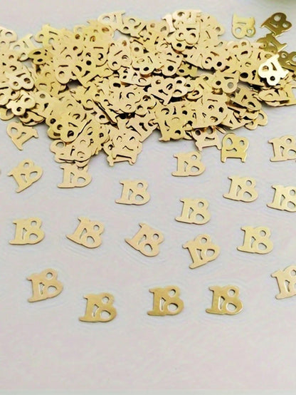 pezzi di coriandoli di carta, decorazioni di coriandoli di carta per il 18° anniversario, decorazioni per il tavolo del compleanno