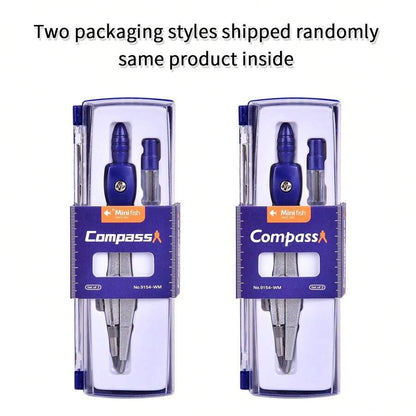 Set di compassi in metallo con mine di ricambio per esami scolastici e uso in ufficio, con strumenti da disegno, forniture per il ritorno a scuola