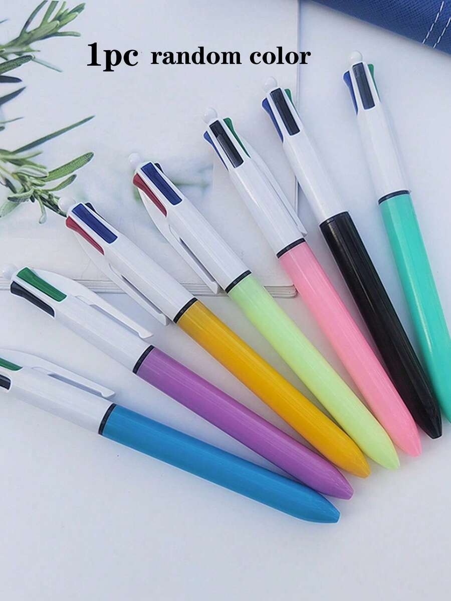 Penne a sfera multicolore, penna a sfera retrattile 4 in 1, adatta per studenti, giochi, premi, forniture scolastiche, ritorno a scuola