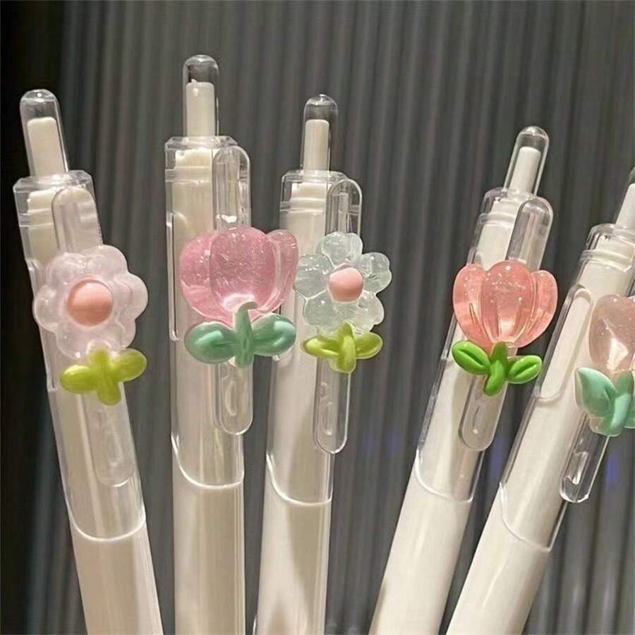 10 pezzi/set Penne gel cancellabili creative e carine con cartoni animati casuali da 0,5 mm, penne termiche cancellabili per studenti, per forniture scolastiche, per il ritorno a scuola