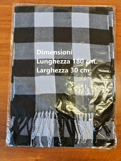 Sciarpa morbida nera alla moda Leggera e Calda 100% cotone
