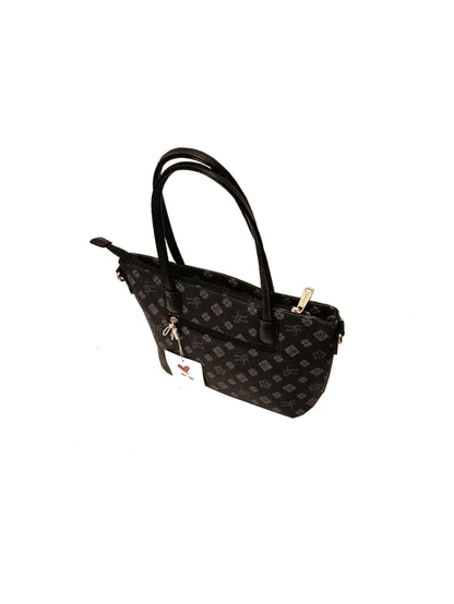 Borsa tote nera da donna con tracolla