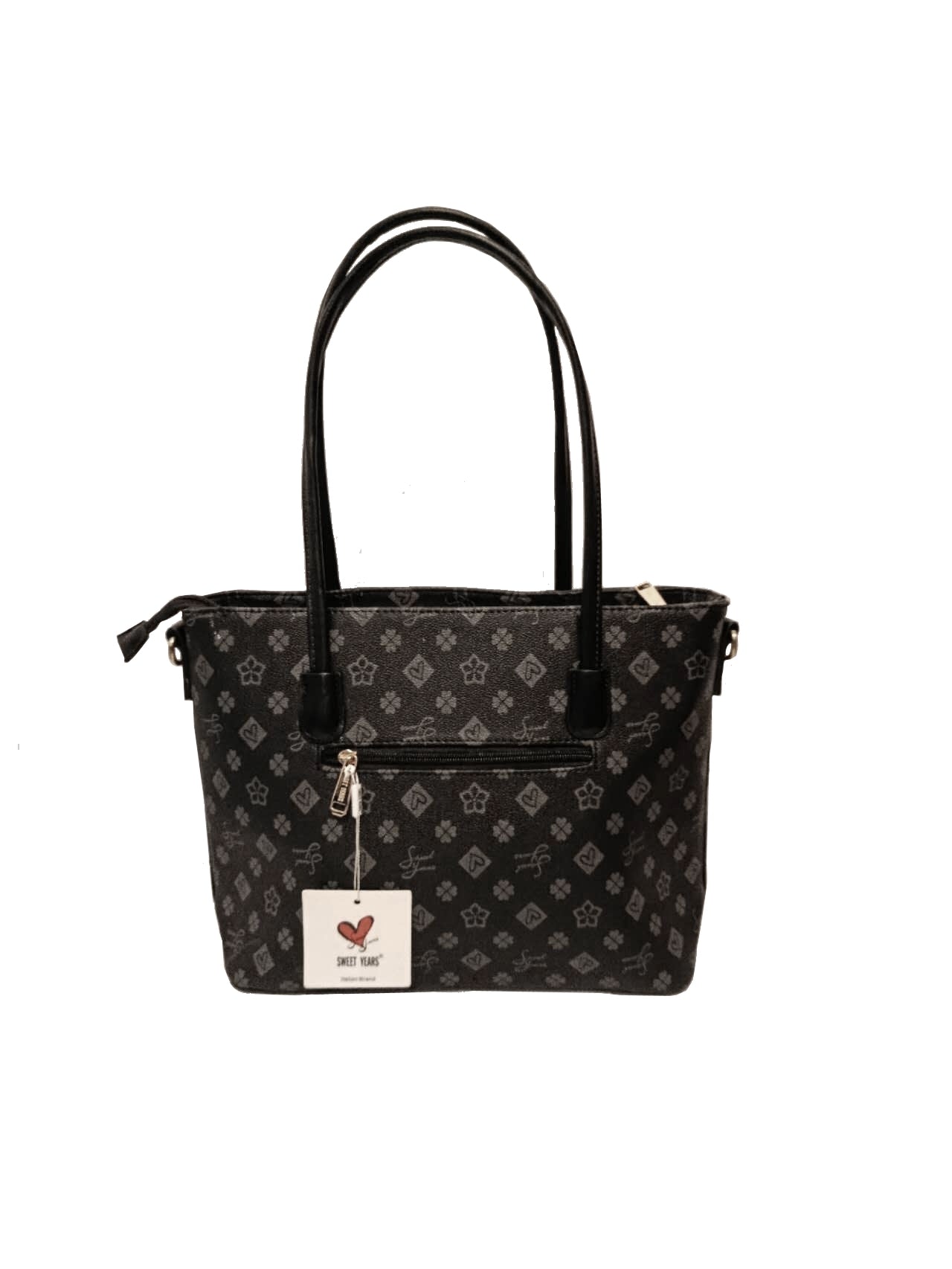 Borsa tote nera da donna con tracolla