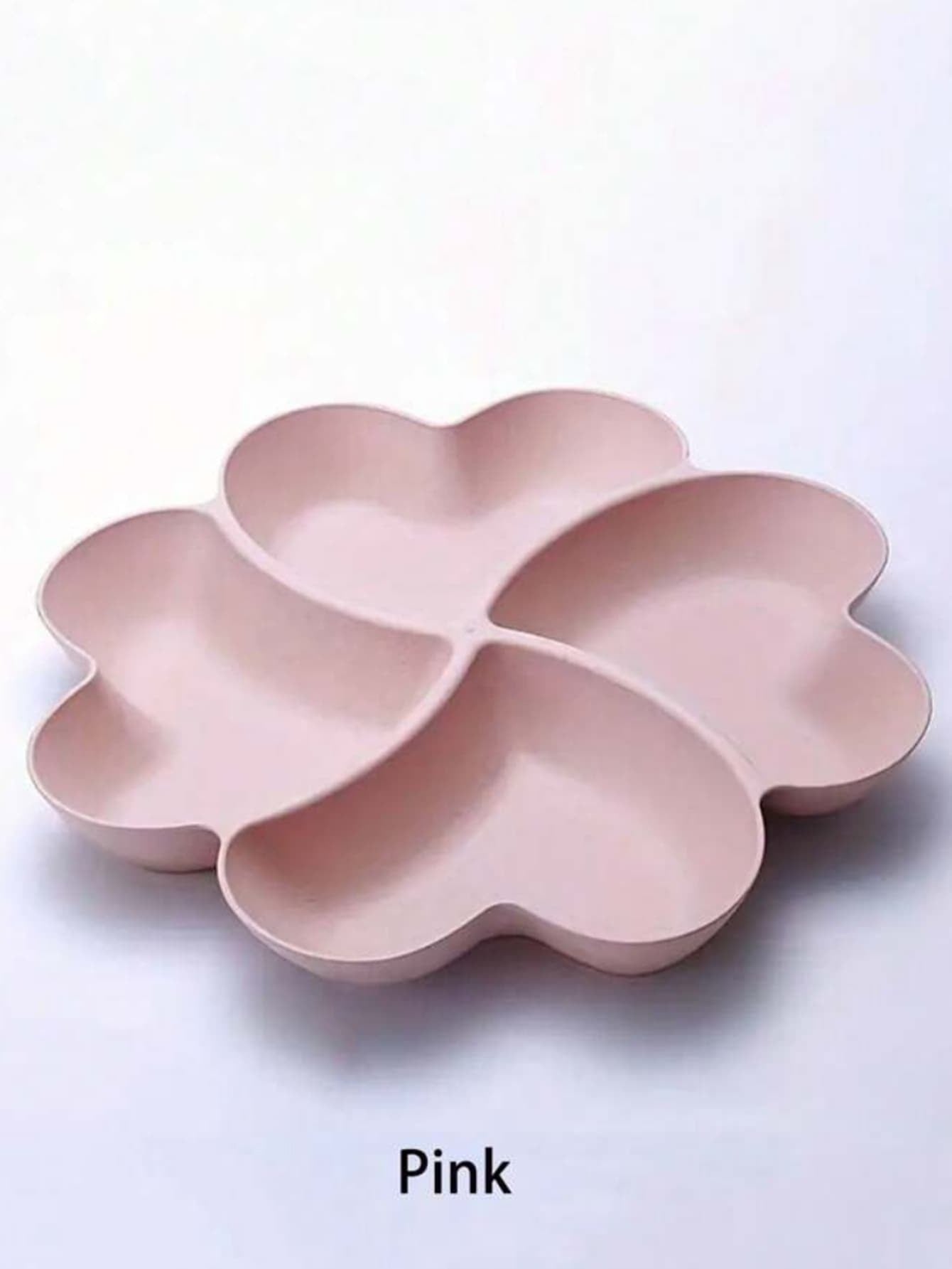 1 pezzo Piatto da portata per antipasti, piatto diviso in 4 scomparti a forma di cuore, in materiale infrangibile, per servire patatine, salse, frutta secca, insalate, spuntino, ideale come regalo di Natale