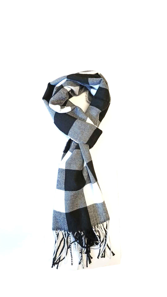Sciarpa morbida nera alla moda Leggera e Calda 100% cotone