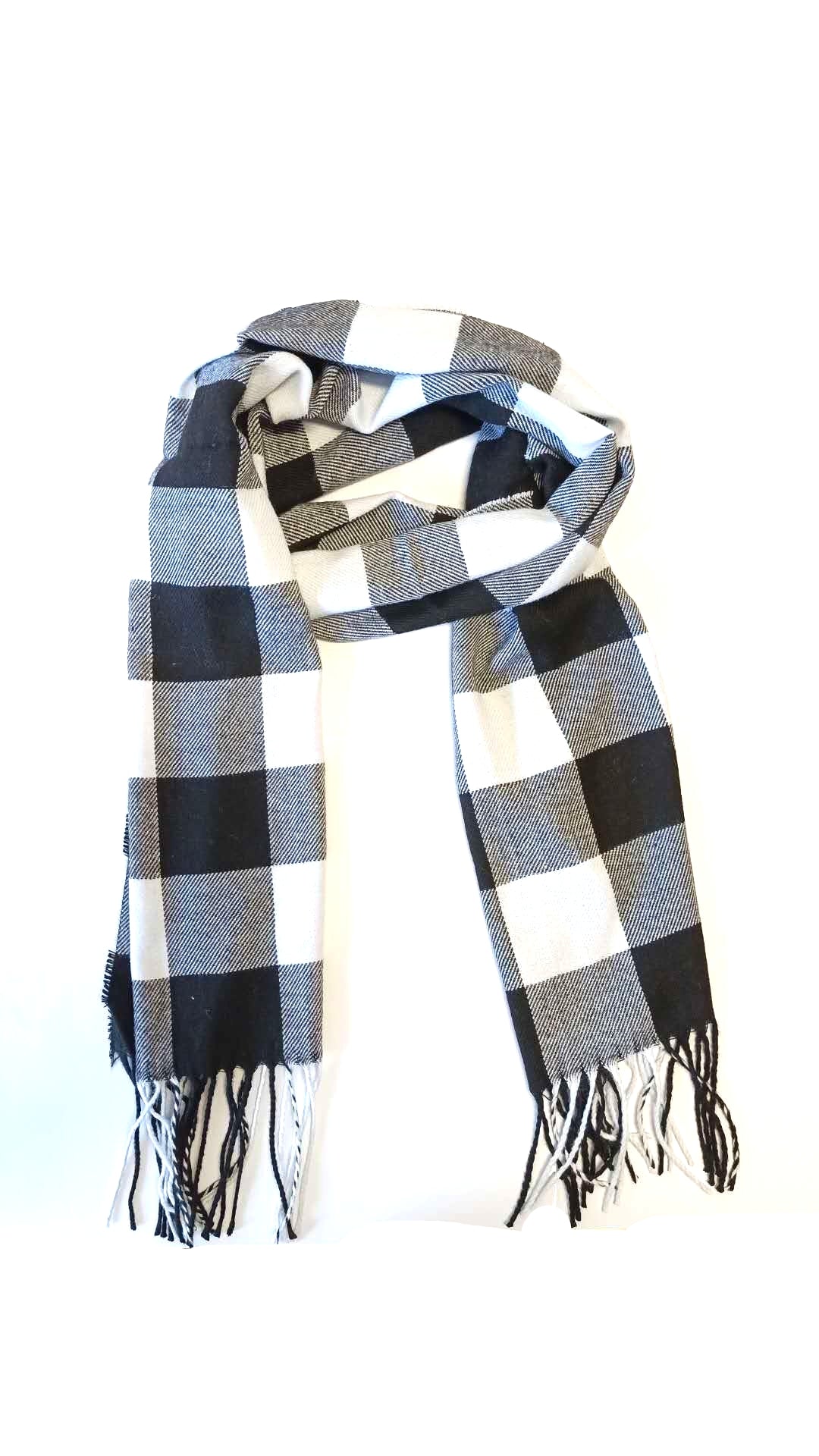 Sciarpa morbida nera alla moda Leggera e Calda 100% cotone