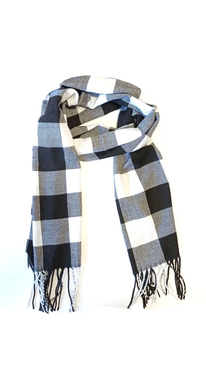 Sciarpa morbida nera alla moda Leggera e Calda 100% cotone