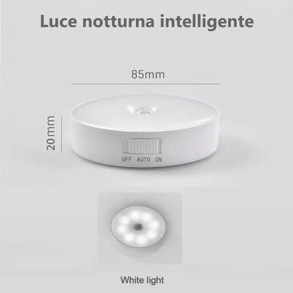 Luce notturna LED SMART con sensore di prossimità con magneti per muri