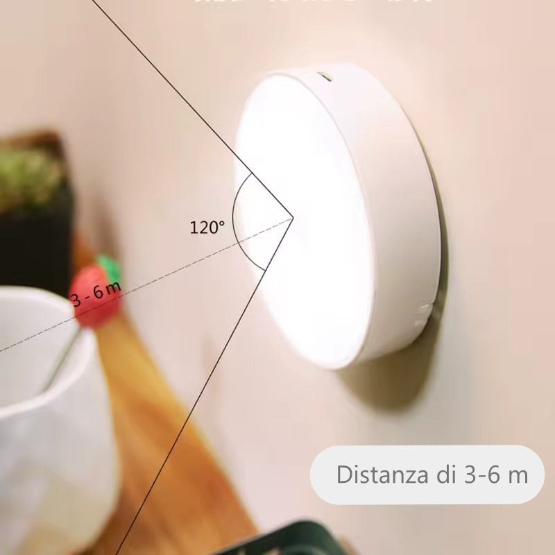 Luce notturna LED SMART con sensore di prossimità con magneti per muri