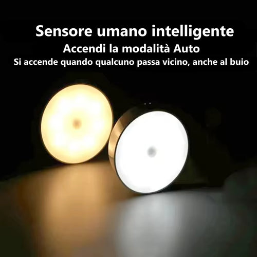 Luce notturna LED SMART con sensore di prossimità con magneti per muri