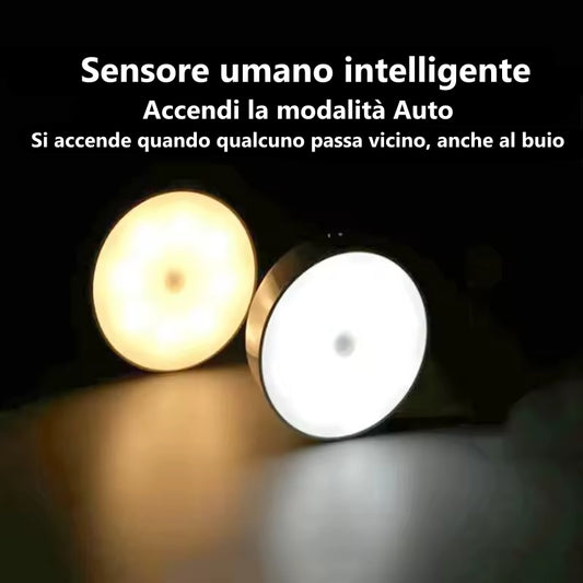 Luce notturna LED SMART con sensore di prossimità con magneti per muri