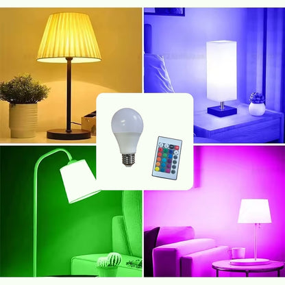 Lampadina 220 W LED multicolore a infrarossi con telecomando e luminosità regolabile