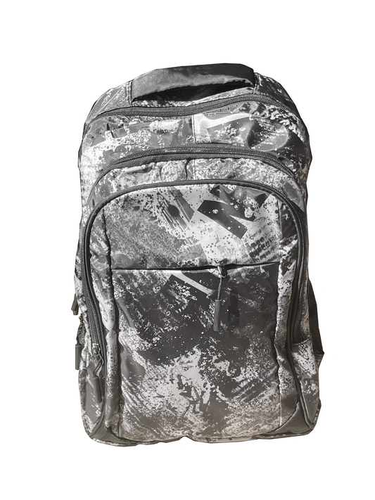 Zaino scolastico nero stile astratto