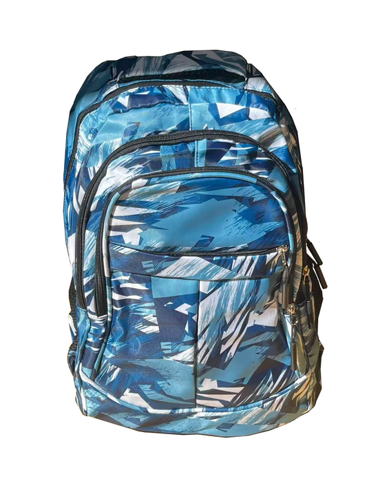 Zaino scolastico blu stile astratto