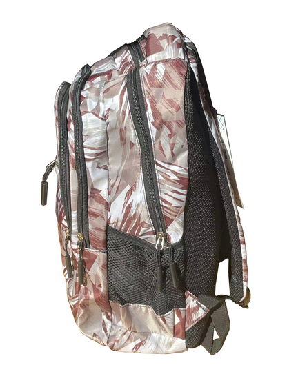 Zaino scolastico beige stile astratto