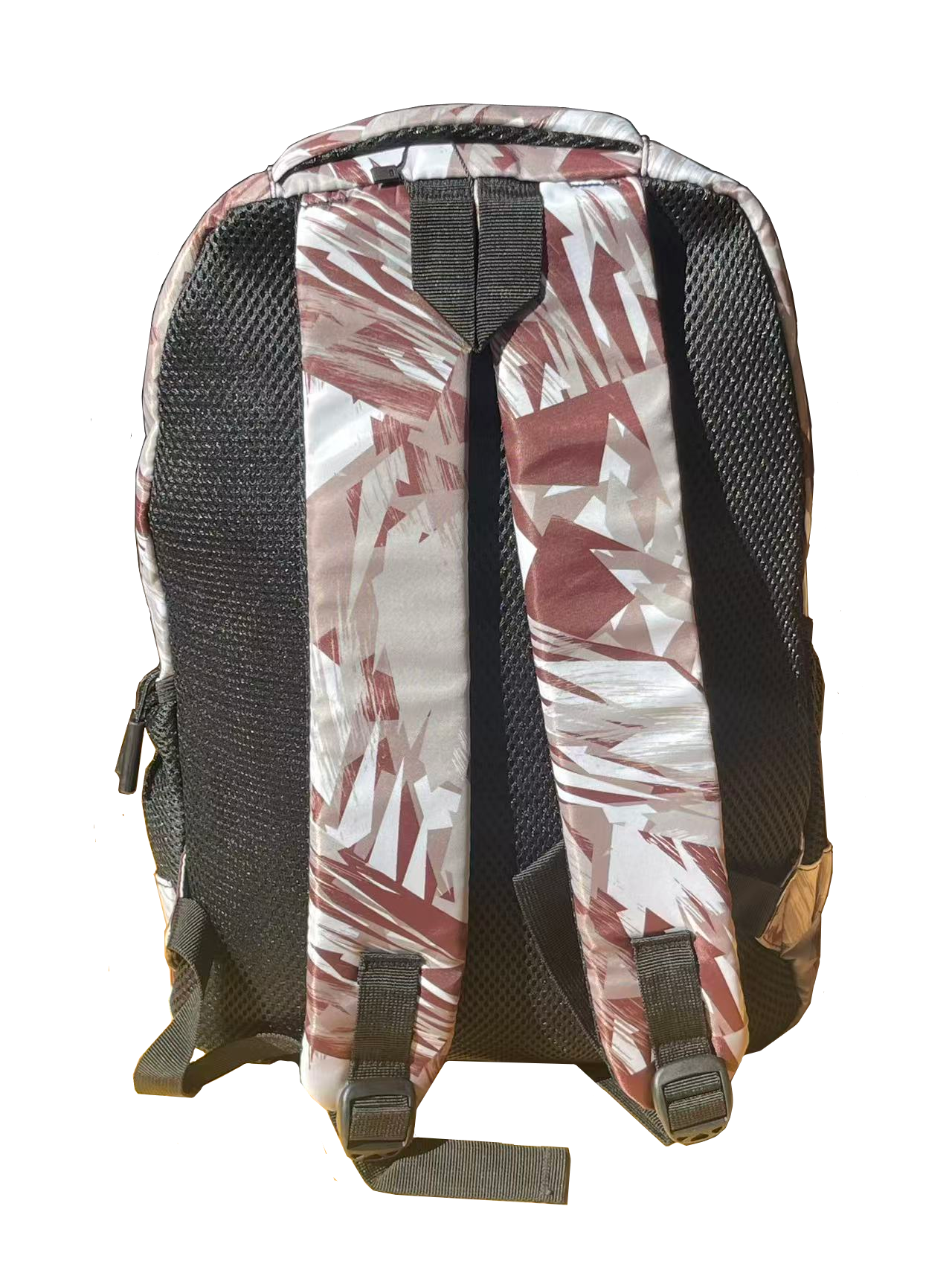 Zaino scolastico beige stile astratto