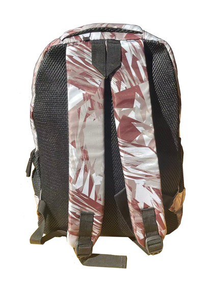 Zaino scolastico beige stile astratto