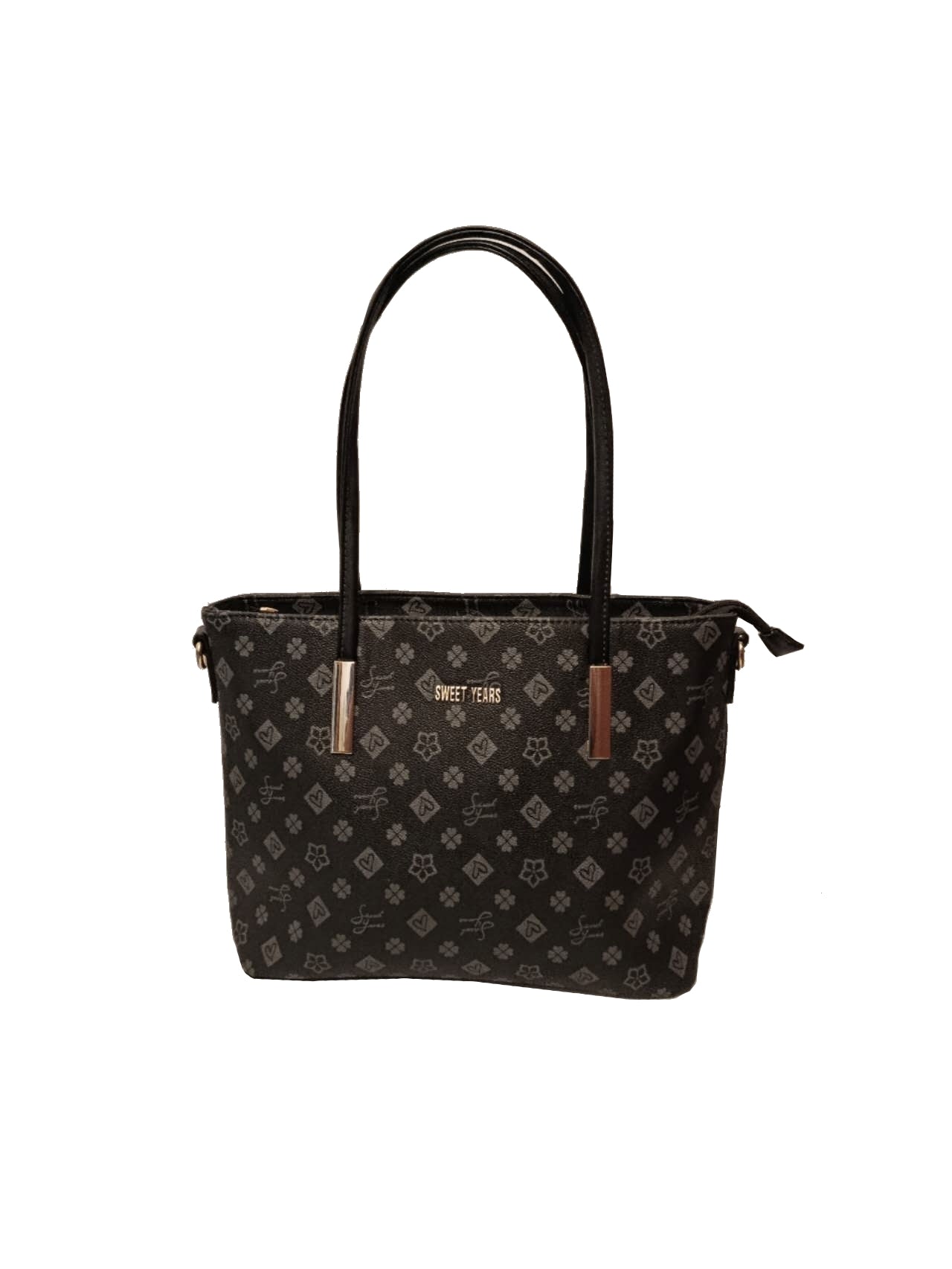 Borsa tote nera da donna con tracolla