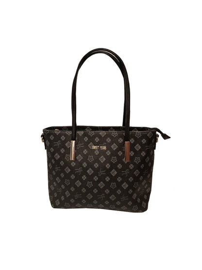 Borsa tote nera da donna con tracolla