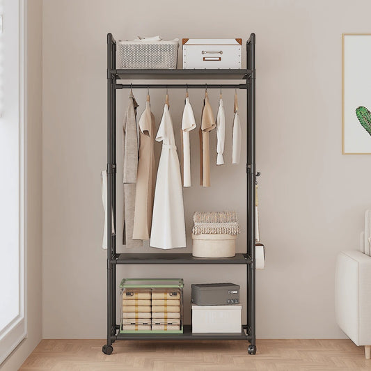 Zaino multifunzionale per abbigliamento, camera da letto e dormitorio Zacca per il , organizzatore per l'immagazzinaggio degli indumenti, montaggio E, materiale metallico spesso, design semplice