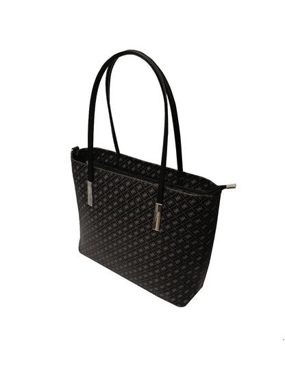 Borsa tote nera da donna con tracolla