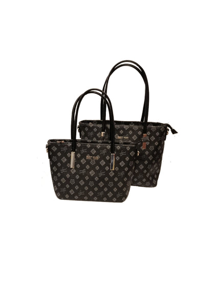 Borsa tote nera da donna con tracolla