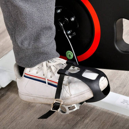 HOMCOM Cyclette Professionale, Bici da Spinning, Cyclette da Camera Regolabile con Schermo LCD e Portabicchieri, Volano 8kg, Bianco