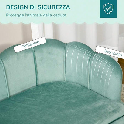 PawHut Divano Imbottito per Cani Taglia Medio-Grande Max. 25kg con Rivestimento Morbido, Sfoderabile e Lavabile