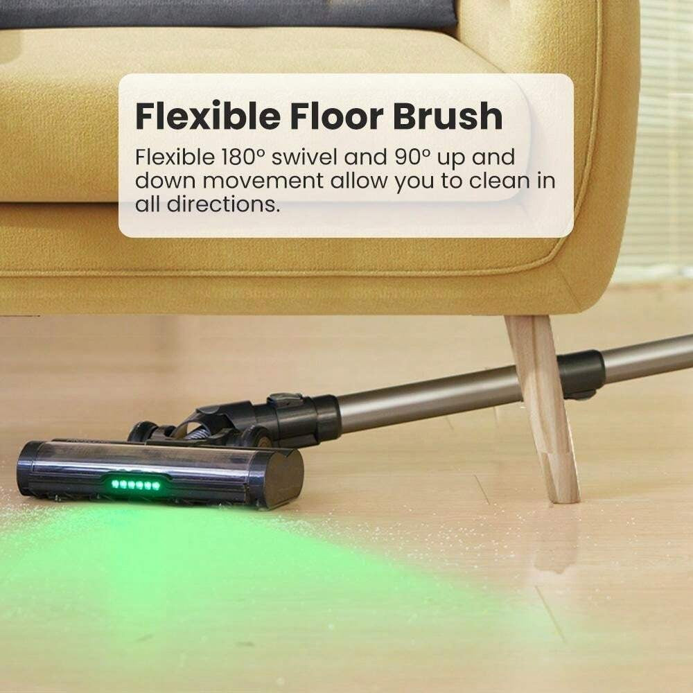 Aspirapolvere senza fili Proscenic P13, potenza di aspirazione di 45 kPa, aspirapolvere a batteria con luce verde, display a LED, autonomia massima di 45 minuti, contenitore della polvere da 1,2 l