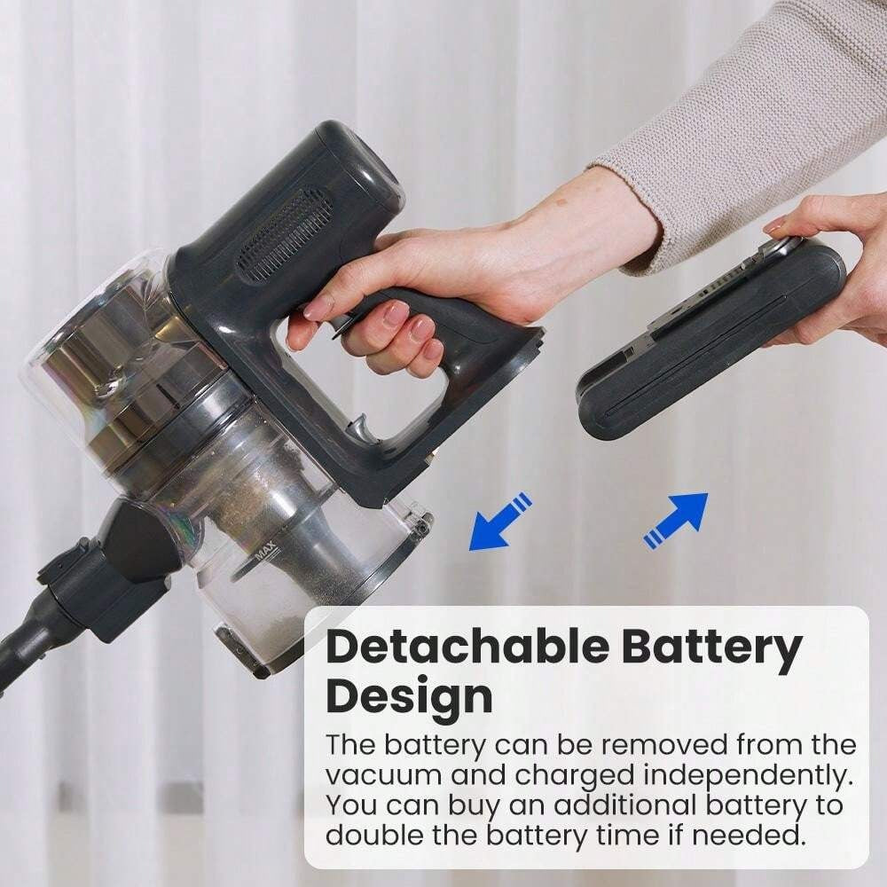 Aspirapolvere senza fili Proscenic P13, potenza di aspirazione di 45 kPa, aspirapolvere a batteria con luce verde, display a LED, autonomia massima di 45 minuti, contenitore della polvere da 1,2 l